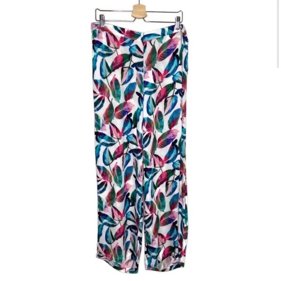 Onia Mila Pull On Tropical Cover Up Beach Pants Viscose Size Small - Picture 1 of 13